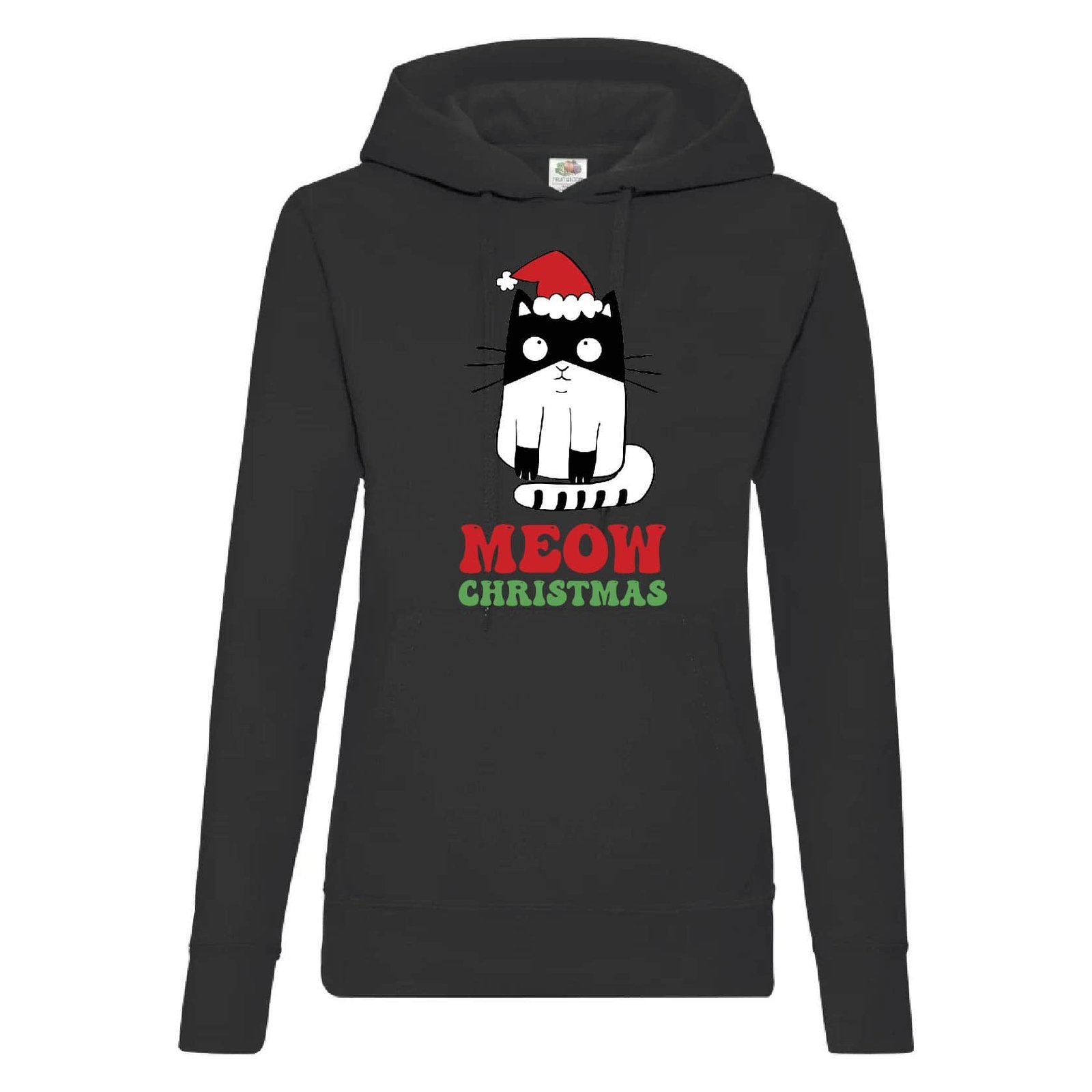 Жіноче худі Meow Christmas чорне