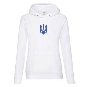 Жіноче худі Тризуб маленький синій